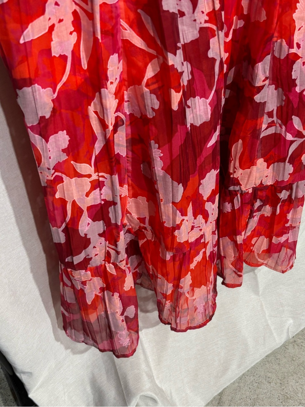 Torrid • Red & Pink Floral Lace Up Midi Dress 2X - Picture 7 of 12
